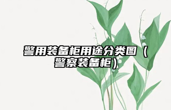 警用裝備柜用途分類圖（警察裝備柜）