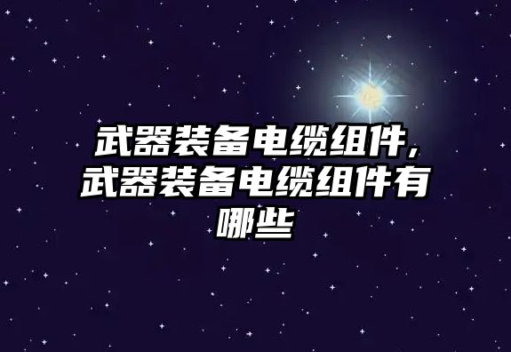 武器裝備電纜組件,武器裝備電纜組件有哪些