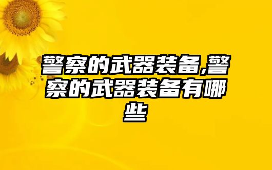 警察的武器裝備,警察的武器裝備有哪些