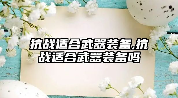 抗戰適合武器裝備,抗戰適合武器裝備嗎