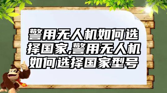 警用無人機如何選擇國家,警用無人機如何選擇國家型號