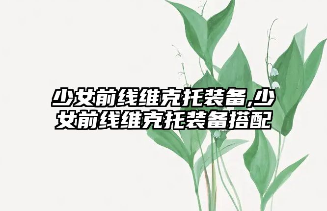 少女前線維克托裝備,少女前線維克托裝備搭配