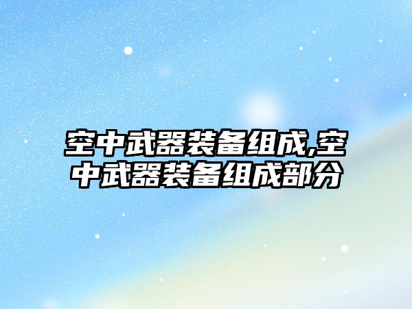 空中武器裝備組成,空中武器裝備組成部分