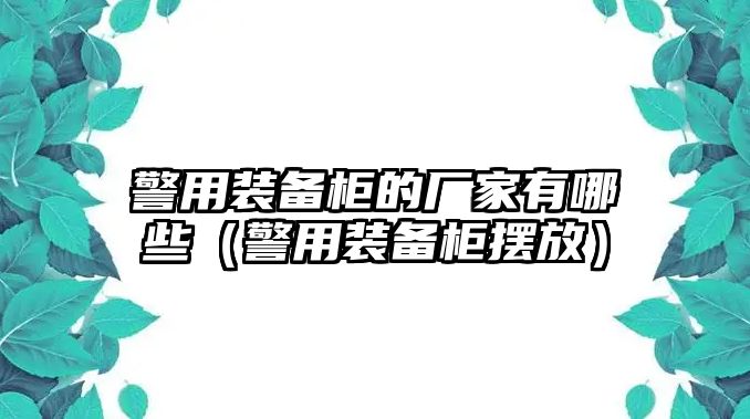 警用裝備柜的廠家有哪些（警用裝備柜擺放）