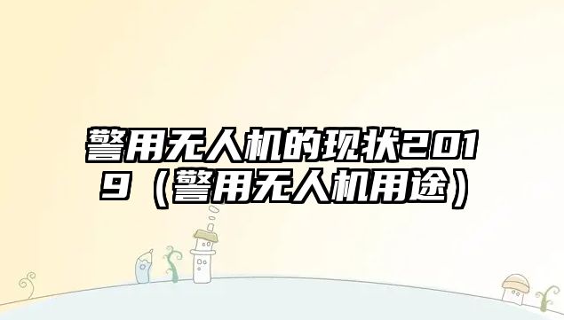 警用無人機的現狀2019（警用無人機用途）