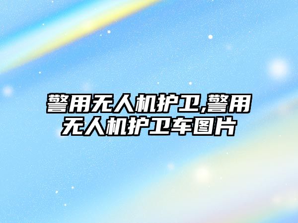 警用無人機護衛,警用無人機護衛車圖片