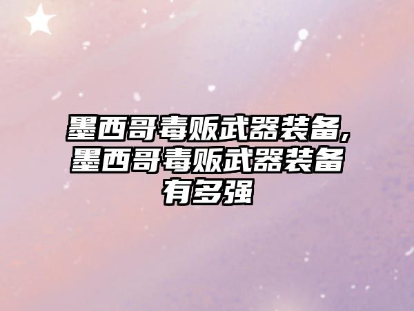 墨西哥毒販武器裝備,墨西哥毒販武器裝備有多強(qiáng)