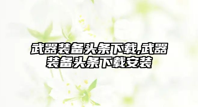 武器裝備頭條下載,武器裝備頭條下載安裝