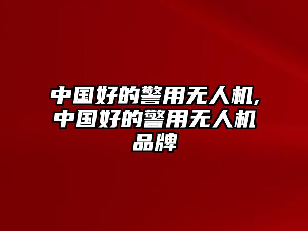 中國好的警用無人機,中國好的警用無人機品牌