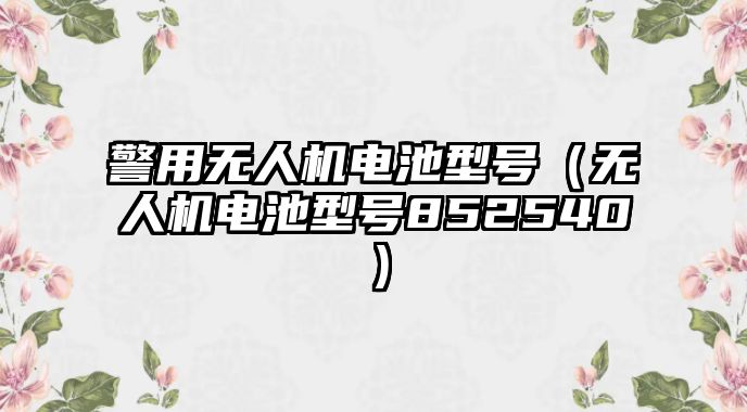 警用無(wú)人機(jī)電池型號(hào)（無(wú)人機(jī)電池型號(hào)852540）