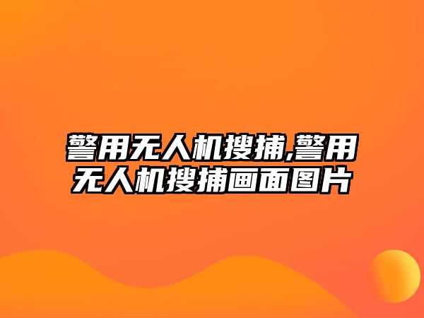 警用無人機搜捕,警用無人機搜捕畫面圖片