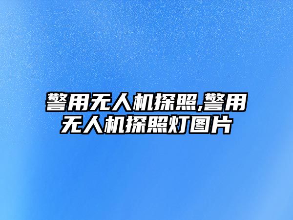 警用無人機探照,警用無人機探照燈圖片