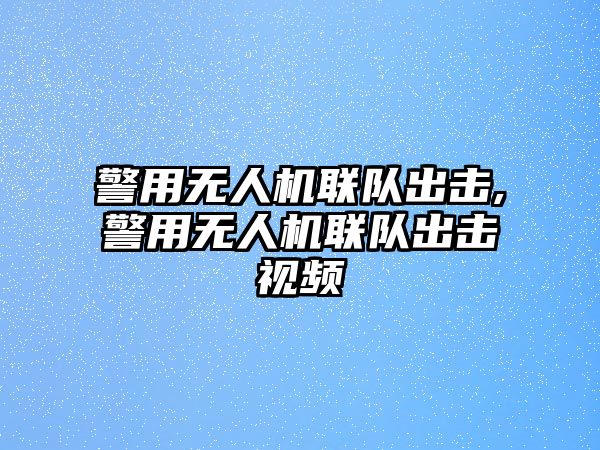 警用無(wú)人機(jī)聯(lián)隊(duì)出擊,警用無(wú)人機(jī)聯(lián)隊(duì)出擊視頻