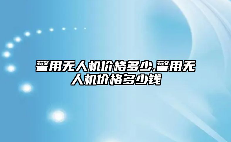 警用無人機價格多少,警用無人機價格多少錢