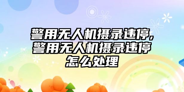 警用無(wú)人機(jī)攝錄違停,警用無(wú)人機(jī)攝錄違停怎么處理