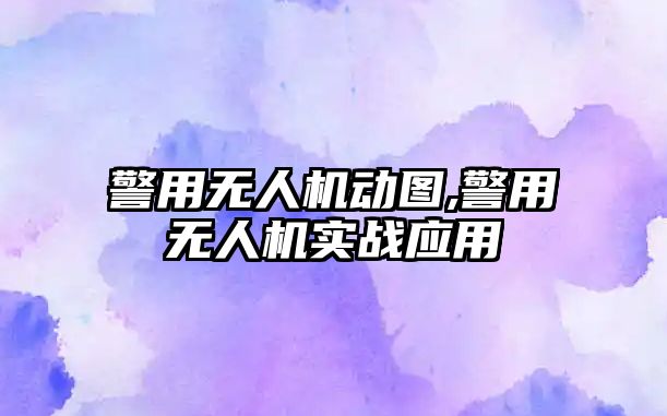 警用無人機動圖,警用無人機實戰應用