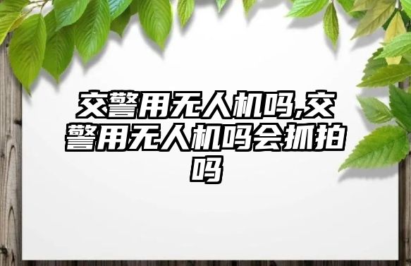 交警用無人機嗎,交警用無人機嗎會抓拍嗎