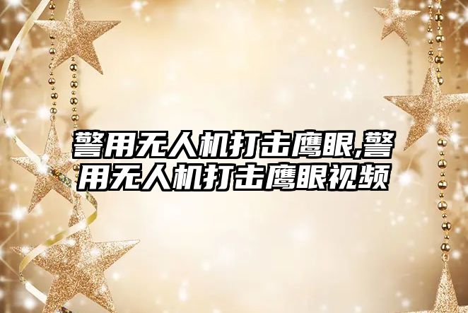 警用無人機打擊鷹眼,警用無人機打擊鷹眼視頻