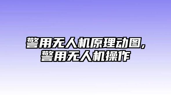 警用無人機原理動圖,警用無人機操作