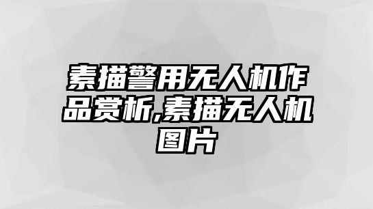 素描警用無人機作品賞析,素描無人機圖片