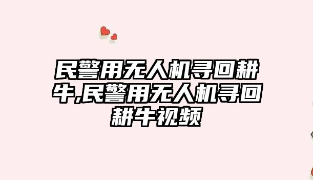 民警用無(wú)人機(jī)尋回耕牛,民警用無(wú)人機(jī)尋回耕牛視頻