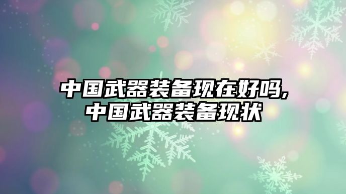 中國武器裝備現在好嗎,中國武器裝備現狀