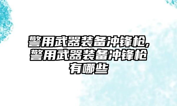 警用武器裝備沖鋒槍,警用武器裝備沖鋒槍有哪些