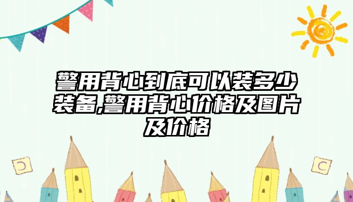 警用背心到底可以裝多少裝備,警用背心價格及圖片及價格