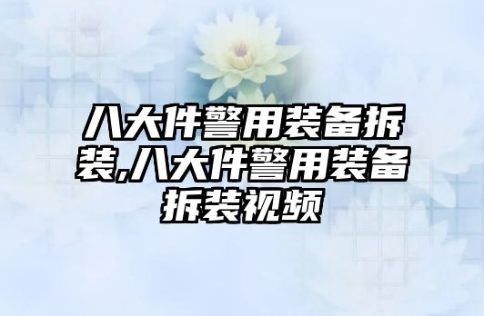 八大件警用裝備拆裝,八大件警用裝備拆裝視頻