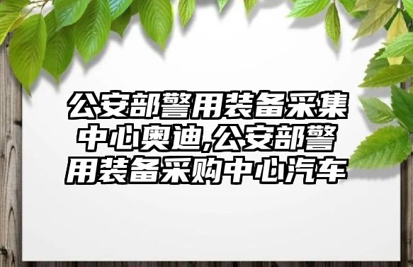 公安部警用裝備采集中心奧迪,公安部警用裝備采購(gòu)中心汽車