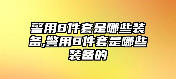 警用8件套是哪些裝備,警用8件套是哪些裝備的