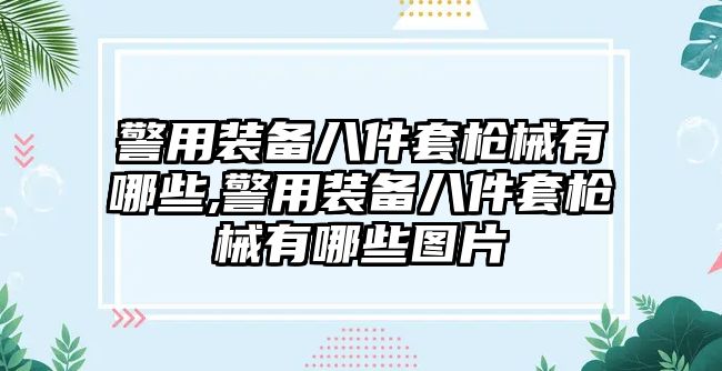 警用裝備八件套槍械有哪些,警用裝備八件套槍械有哪些圖片