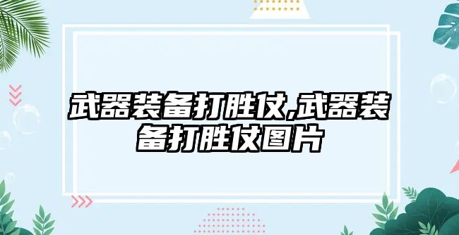 武器裝備打勝仗,武器裝備打勝仗圖片