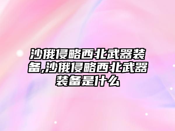 沙俄侵略西北武器裝備,沙俄侵略西北武器裝備是什么