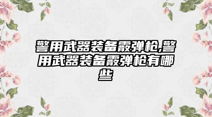 警用武器裝備霰彈槍,警用武器裝備霰彈槍有哪些