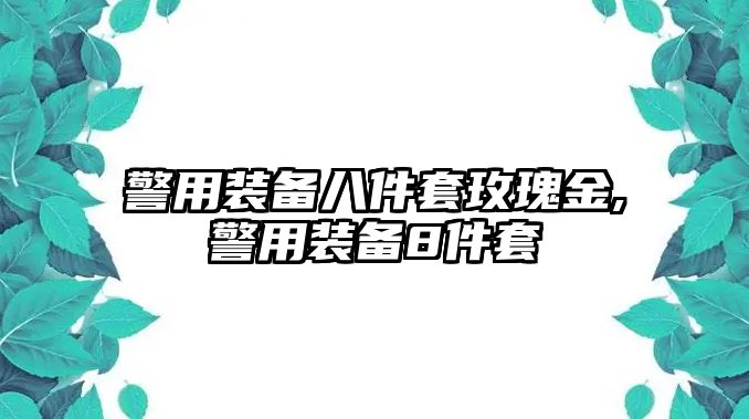 警用裝備八件套玫瑰金,警用裝備8件套