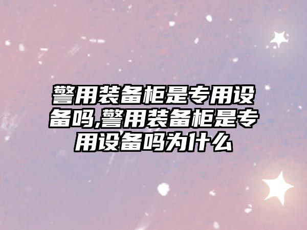 警用裝備柜是專用設備嗎,警用裝備柜是專用設備嗎為什么