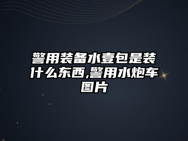 警用裝備水壹包是裝什么東西,警用水炮車圖片