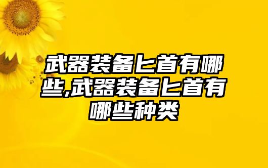 武器裝備匕首有哪些,武器裝備匕首有哪些種類