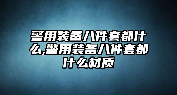 警用裝備八件套都什么,警用裝備八件套都什么材質