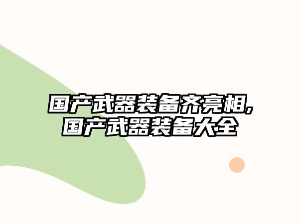 國(guó)產(chǎn)武器裝備齊亮相,國(guó)產(chǎn)武器裝備大全