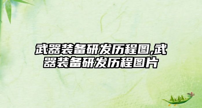 武器裝備研發歷程圖,武器裝備研發歷程圖片