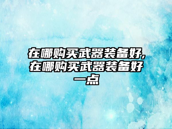 在哪購(gòu)買(mǎi)武器裝備好,在哪購(gòu)買(mǎi)武器裝備好一點(diǎn)