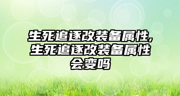 生死追逐改裝備屬性,生死追逐改裝備屬性會變嗎