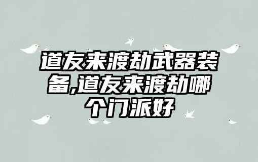 道友來渡劫武器裝備,道友來渡劫哪個(gè)門派好