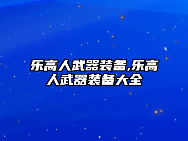 樂高人武器裝備,樂高人武器裝備大全