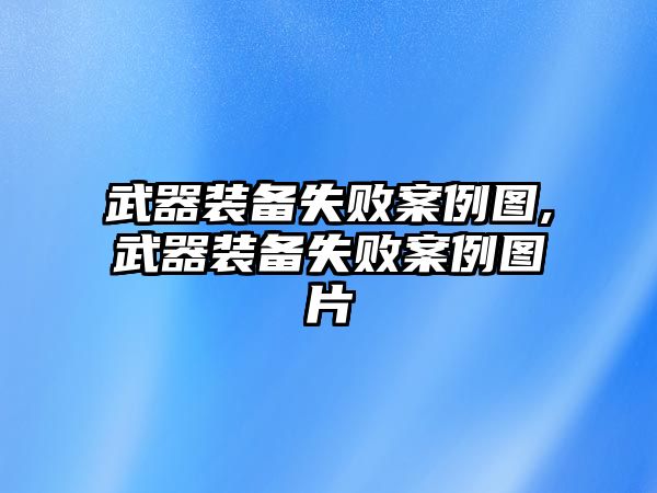 武器裝備失敗案例圖,武器裝備失敗案例圖片